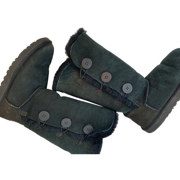 Ugg Australia Bailey Boots Black Shearling Size 9 Winter Style 1873 D9053 - Picture 5 of 9